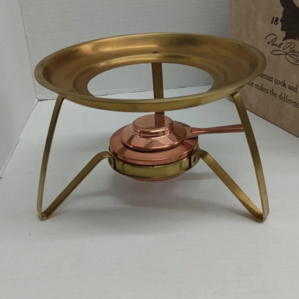 Revere Ware Limited Edition Flame Set Copper and Brass Unused in Box #8069